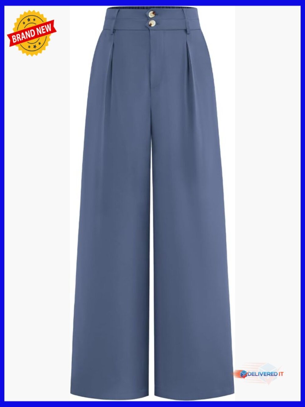 Wide Leg Dress Pants High Waisted Pleated Business Casual Trousers Office Work